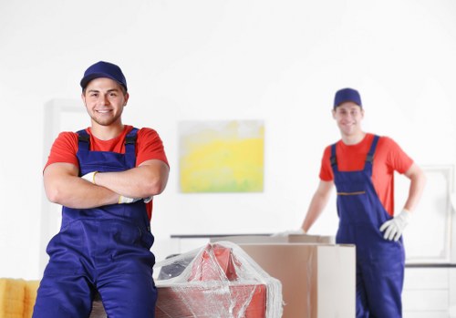 Commercial moving team planning an office relocation in Ickenham