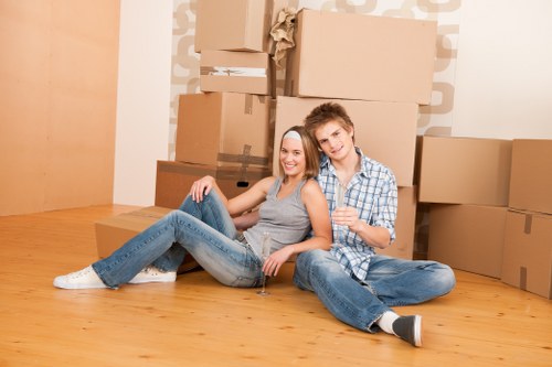 Commercial removals team handling office equipment in Ickenham