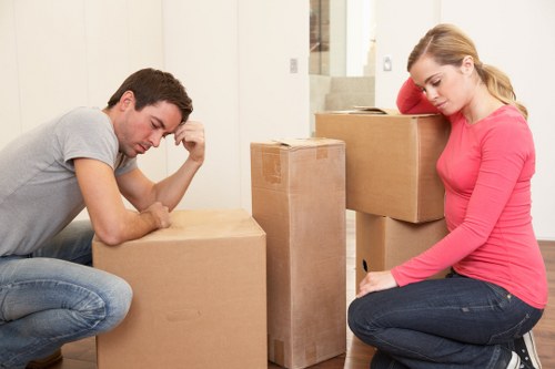 Careful transport of boxes and household items by a local van service