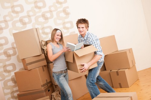 Unpacking boxes in a newly moved-into Ickenham property