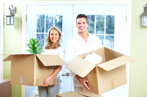 Local moving van helping with furniture transport in Ickenham