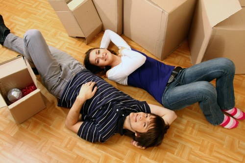 Careful handling of furniture during a professional van move